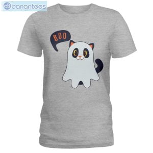 Cat Says Boo Halloween T-Shirt Long Sleeve Tee Product Photo 2