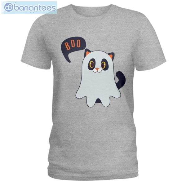 Cat Says Boo Halloween T-Shirt Long Sleeve Tee Product Photo 2