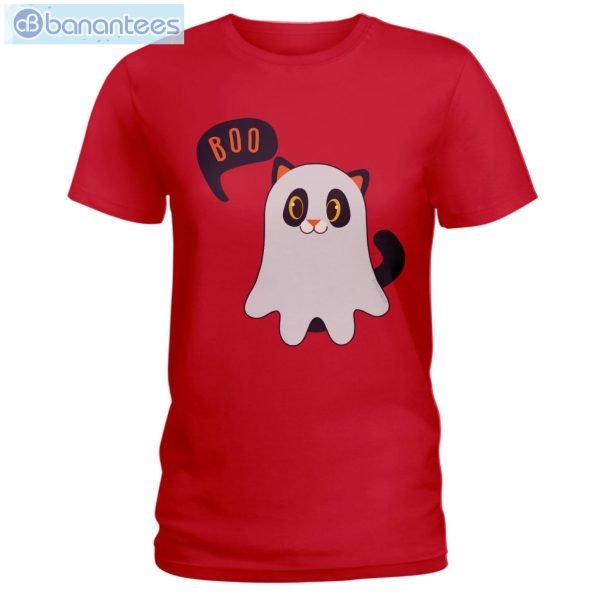 Cat Says Boo Halloween T-Shirt Long Sleeve Tee Product Photo 3