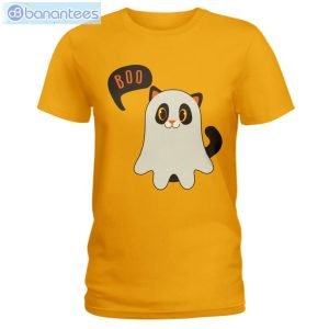 Cat Says Boo Halloween T-Shirt Long Sleeve Tee Product Photo 5