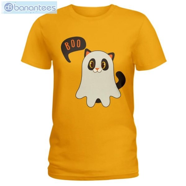 Cat Says Boo Halloween T-Shirt Long Sleeve Tee Product Photo 5