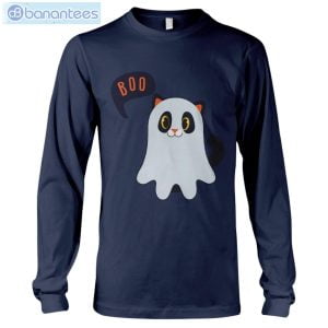 Cat Says Boo Halloween T-Shirt Long Sleeve Tee Product Photo 6