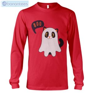 Cat Says Boo Halloween T-Shirt Long Sleeve Tee Product Photo 7