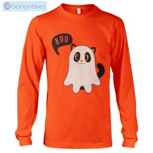 Cat Says Boo Halloween T-Shirt Long Sleeve Tee Product Photo 8