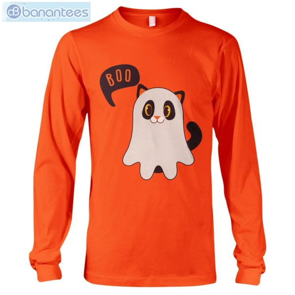 Cat Says Boo Halloween T-Shirt Long Sleeve Tee Product Photo 8