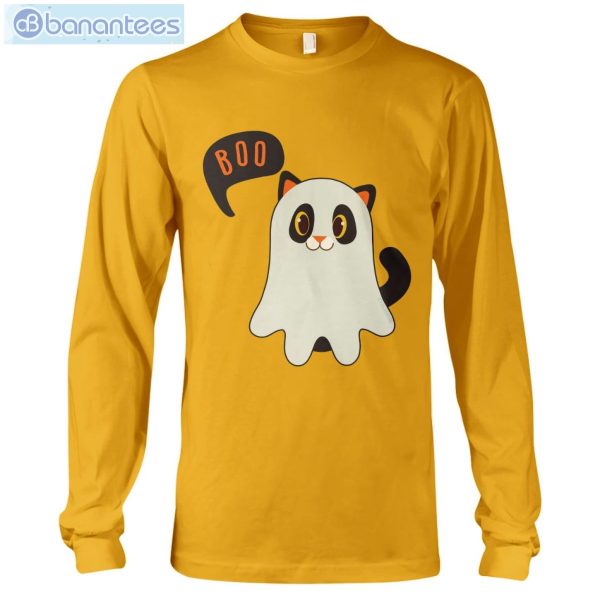 Cat Says Boo Halloween T-Shirt Long Sleeve Tee Product Photo 9