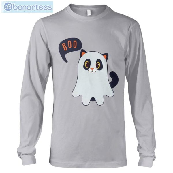 Cat Says Boo Halloween T-Shirt Long Sleeve Tee Product Photo 10