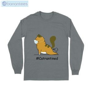 Cat Yoga Quarantine T-Shirt Long Sleeve Tee Product Photo 6