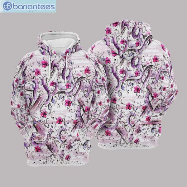Cherry Blossom Drawing Pattern All Over Print 3D Hoodie Product Photo 1
