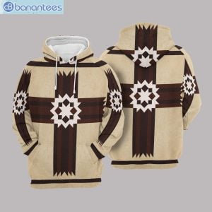 Christian Cross Star Simple Design 3D Hoodie Product Photo 1