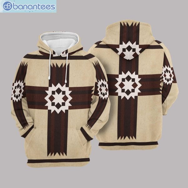 Christian Cross Star Simple Design 3D Hoodie Product Photo 1