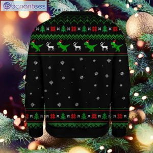 Christmas Santa And T-Rex Knit Ugly Sweater Product Photo 2