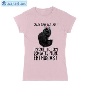 Crazy Black Cat Lady Feline T-Shirt Long Sleeve Tee Product Photo 3