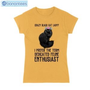 Crazy Black Cat Lady Feline T-Shirt Long Sleeve Tee Product Photo 4