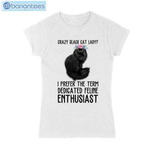 Crazy Black Cat Lady Feline T-Shirt Long Sleeve Tee Product Photo 1
