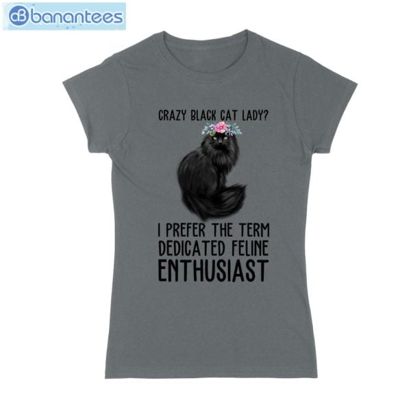 Crazy Black Cat Lady Feline T-Shirt Long Sleeve Tee Product Photo 5