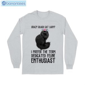 Crazy Black Cat Lady Feline T-Shirt Long Sleeve Tee Product Photo 7