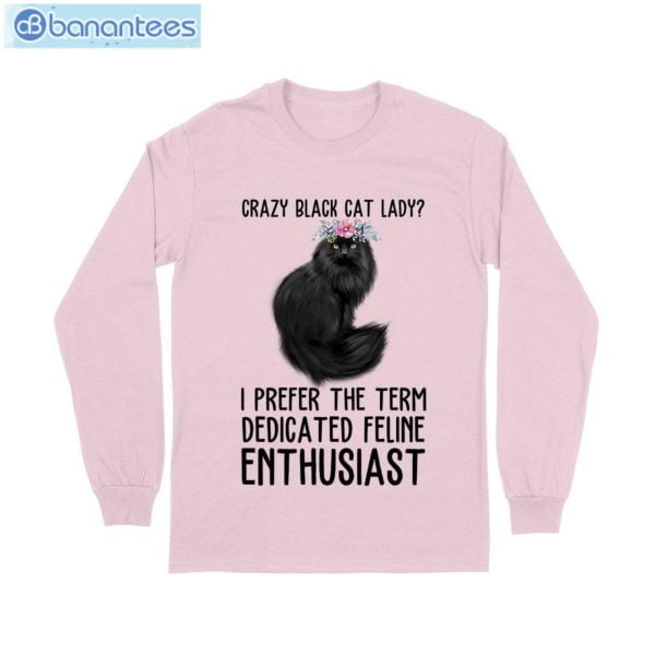 Crazy Black Cat Lady Feline T-Shirt Long Sleeve Tee Product Photo 8