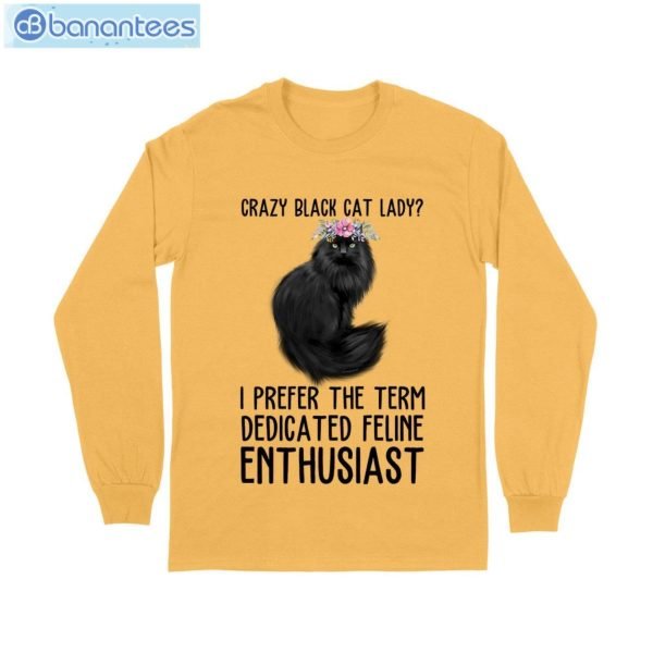 Crazy Black Cat Lady Feline T-Shirt Long Sleeve Tee Product Photo 9