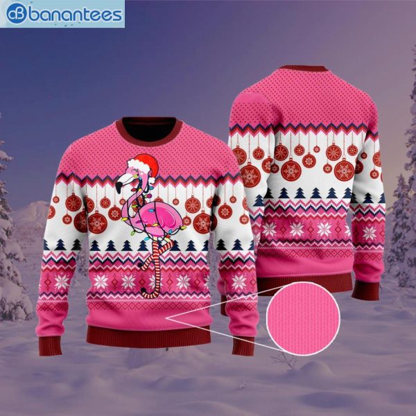 Cute Flamingo Santa Christmas Pink Ugly Christmas Sweaterproduct photo 1