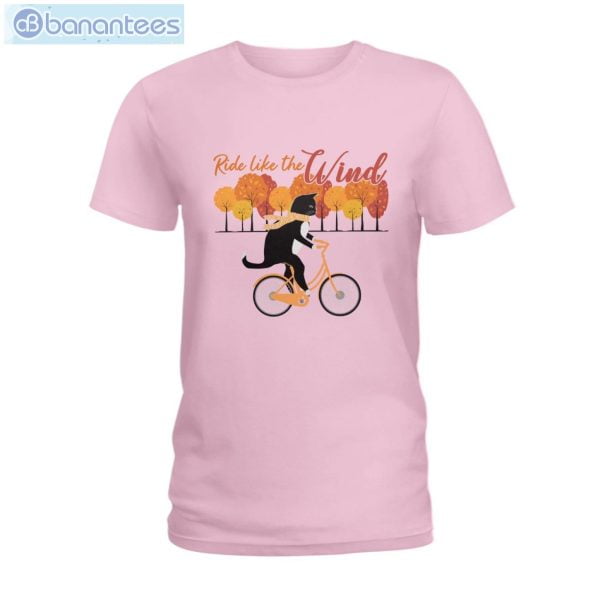 Cycling Cat Ride Like The Wind T-Shirt Long Sleeve Tee Product Photo 4