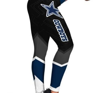 Dallas Cowboys Symbol Black And Navy Hoodie And Leggings Set Product Photo 3