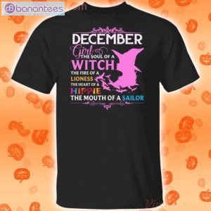 December Girl The Soul Of A Witch The Heart Of A Hippie Halloween T-Shirt Product Photo 1