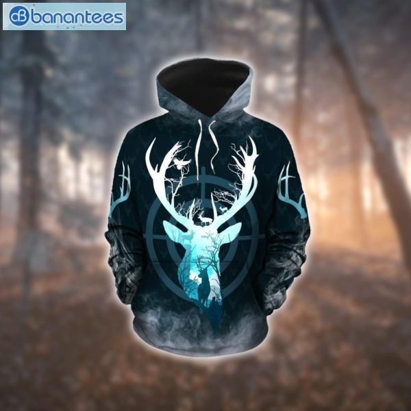 Deer Blue Light 3D Printed Leggings Hoodie Set Product Photo 1
