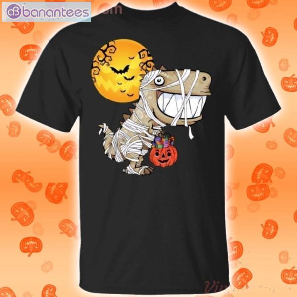 Dinosaur In Mummy Halloween Funny T-Shirt Product Photo 1