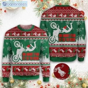 Dirtbike Knitting Pattern Christmas Ugly Sweater Product Photo 1
