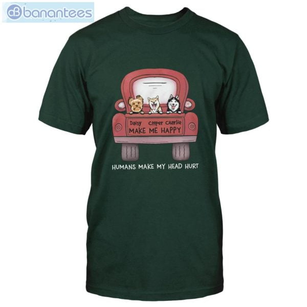 Dog Make Me Happy Custom Shirt Classic T-Shirt Product Photo 4