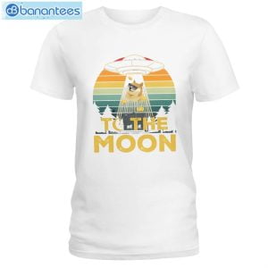 Dogecoin To The Moon Vintage T-Shirt Long Sleeve Tee Product Photo 2