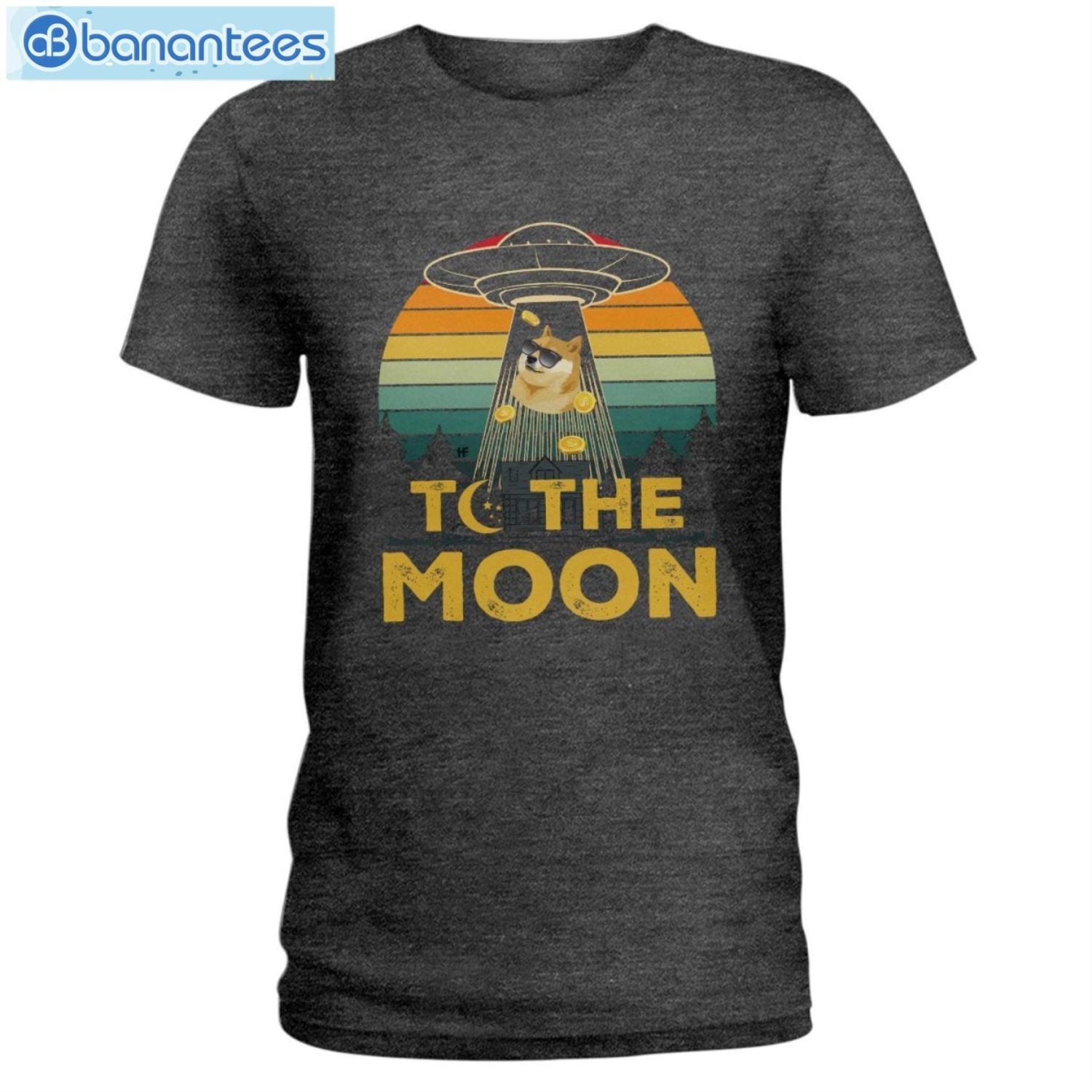 Dogecoin To The Moon Vintage T-Shirt Long Sleeve Tee Dogecoin To The Moon Vintage T-Shirt Long Sleeve Tee Product Photo 3