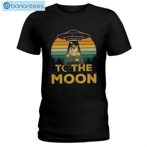 Dogecoin To The Moon Vintage T-Shirt Long Sleeve Tee Product Photo 1