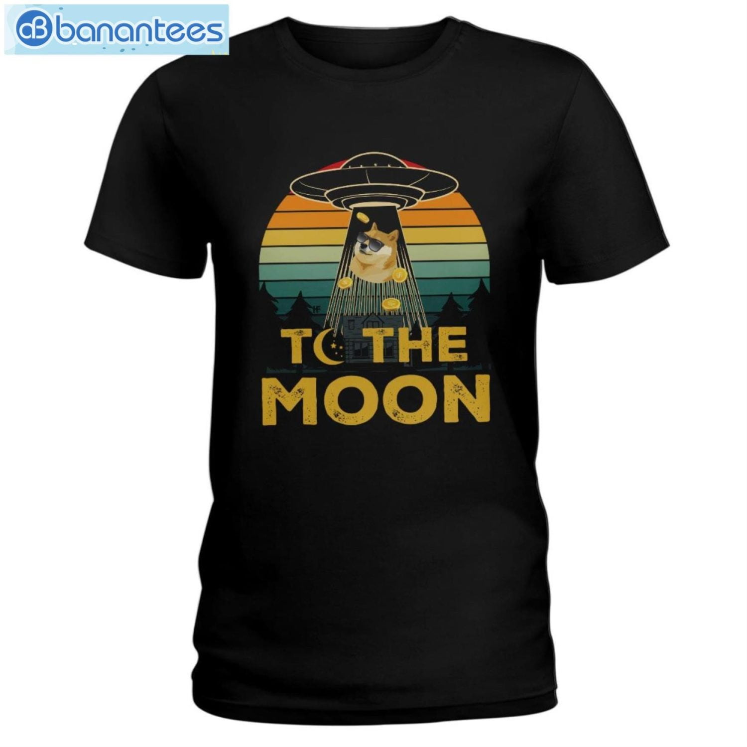 Dogecoin To The Moon Vintage T-Shirt Long Sleeve Tee Dogecoin To The Moon Vintage T-Shirt Long Sleeve Tee Product Photo 1