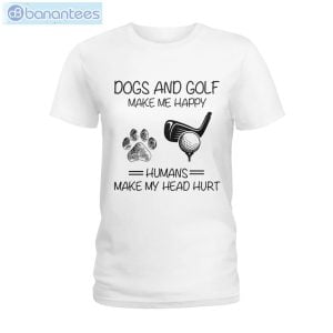 Dogs And Golf Make Me Happy T-Shirt Long Sleeve Tee Product Photo 1