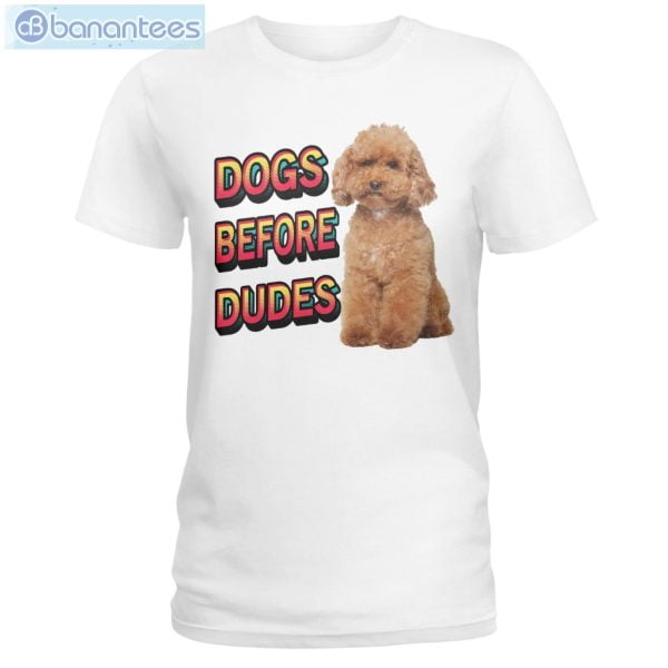 Dogs Before Dudes Poodle T-Shirt Long Sleeve Tee Product Photo 1