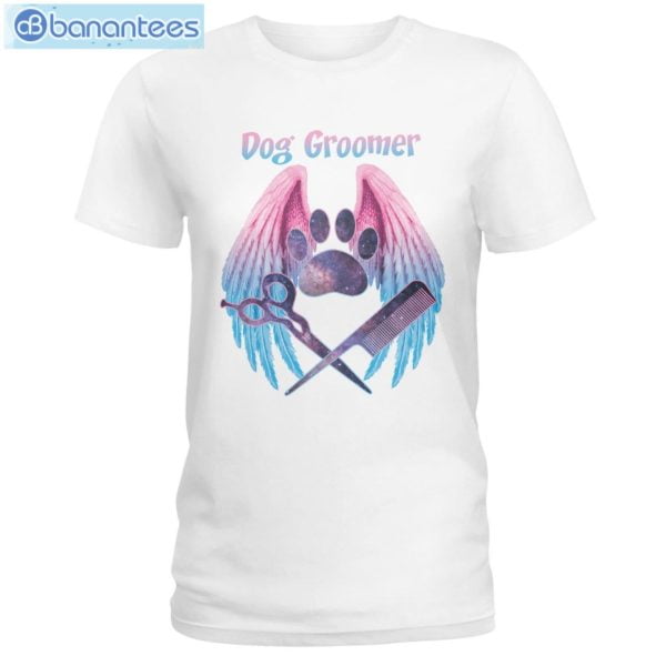 Dogs Groomer Angel Wings T-Shirt Long Sleeve Tee Product Photo 2