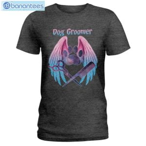 Dogs Groomer Angel Wings T-Shirt Long Sleeve Tee Product Photo 3