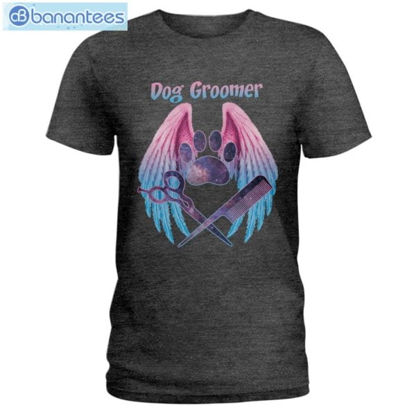 Dogs Groomer Angel Wings T-Shirt Long Sleeve Tee Product Photo 3