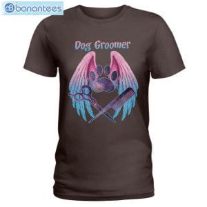 Dogs Groomer Angel Wings T-Shirt Long Sleeve Tee Product Photo 4