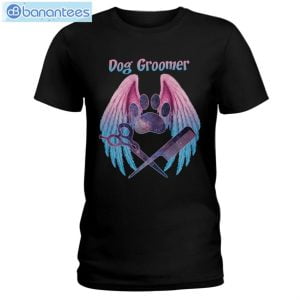 Dogs Groomer Angel Wings T-Shirt Long Sleeve Tee Product Photo 1