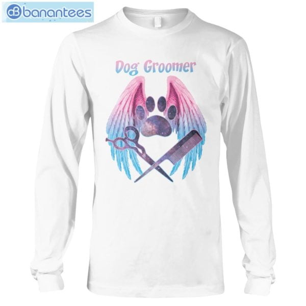 Dogs Groomer Angel Wings T-Shirt Long Sleeve Tee Product Photo 6