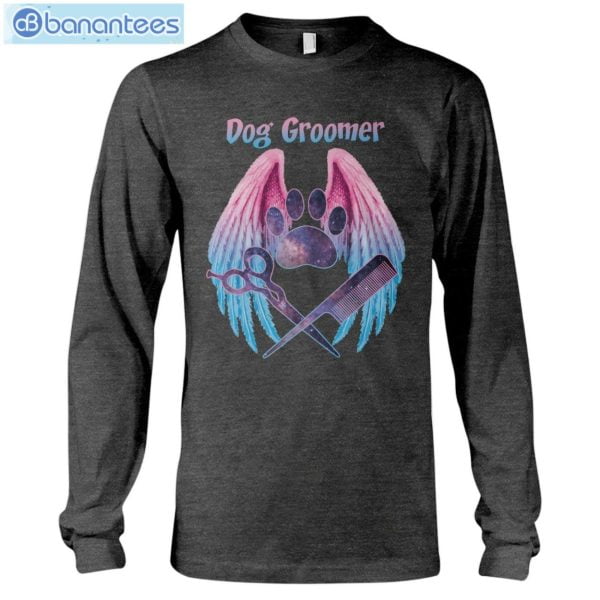 Dogs Groomer Angel Wings T-Shirt Long Sleeve Tee Product Photo 7