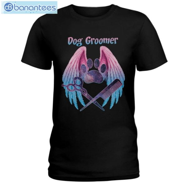 Dogs Groomer Angel Wings T-Shirt Long Sleeve Tee Product Photo 1