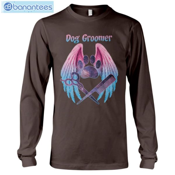 Dogs Groomer Angel Wings T-Shirt Long Sleeve Tee Product Photo 8