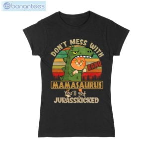 Dont Mess With Mamasaurus Cat T-Shirt Long Sleeve Tee Product Photo 1