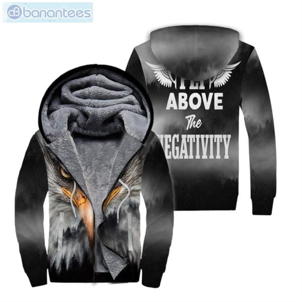 Eagle Fly Above The Negativity All Over Print Fleece Zip Hoodieproduct photo 1