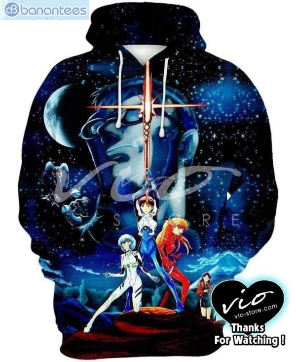 Evangelion Wars Art 3D All Over Print 3D Hoodie Product Photo 1