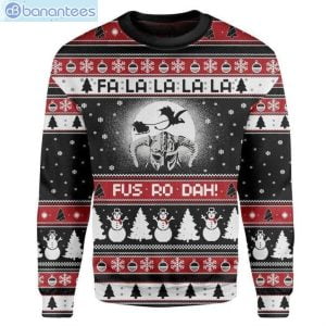 Fa La La La Funny Snow Man Ugly Christmas Sweaterproduct photo 1